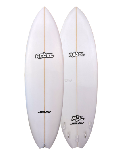 Rebel Hybrid Shortboard Surfboard - White