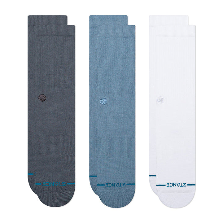 Stance Icon Crew Socks (3pcs) - Turbulence