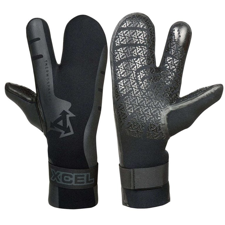Xcel Infiniti 5mm 3 Finger Wetsuit Glove - Black - Full View