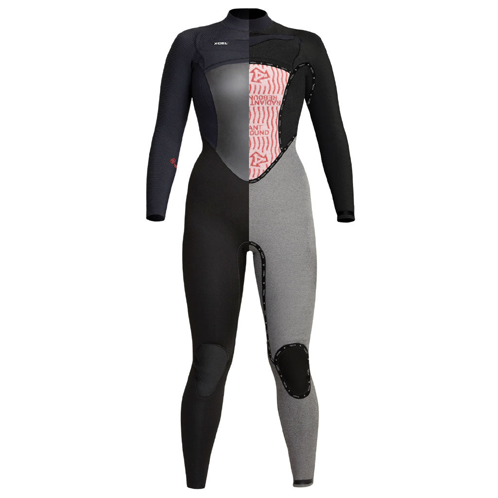 Xcel Infiniti 3/2mm Chest Zip Women's Wetsuit 2025 - Black