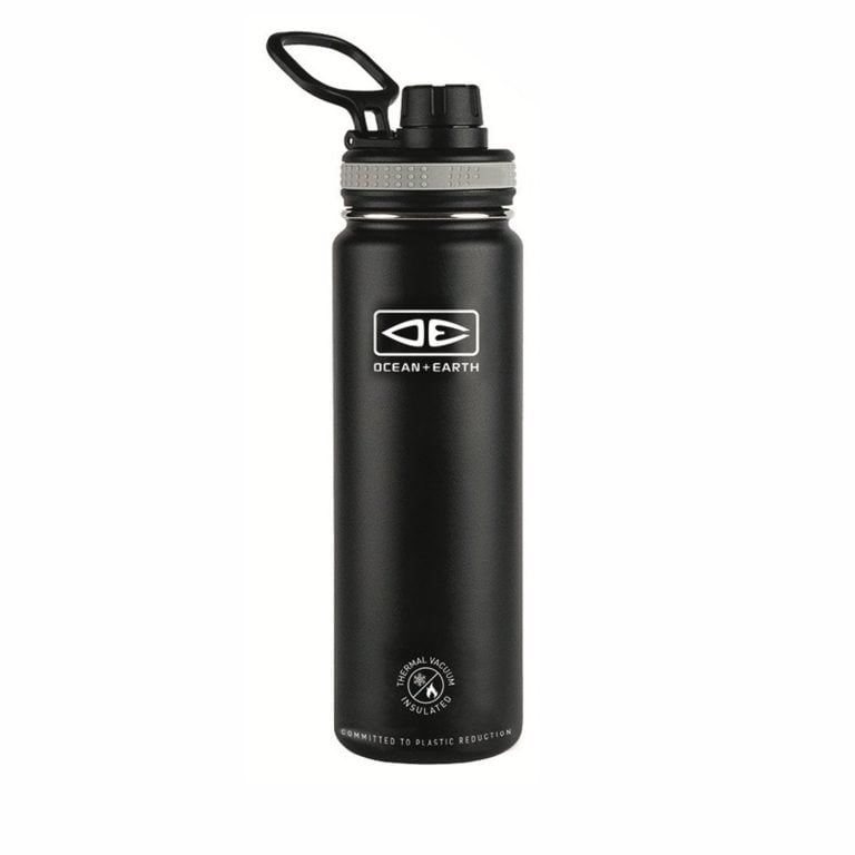 Ocean and Earth Insulated Screw Top 750ml Bottle - Black - Full View