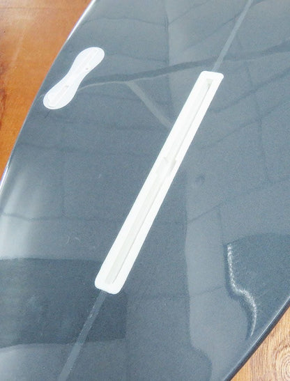Rebel Mid Length Surfboard - Resin Grey - Fin Set Up