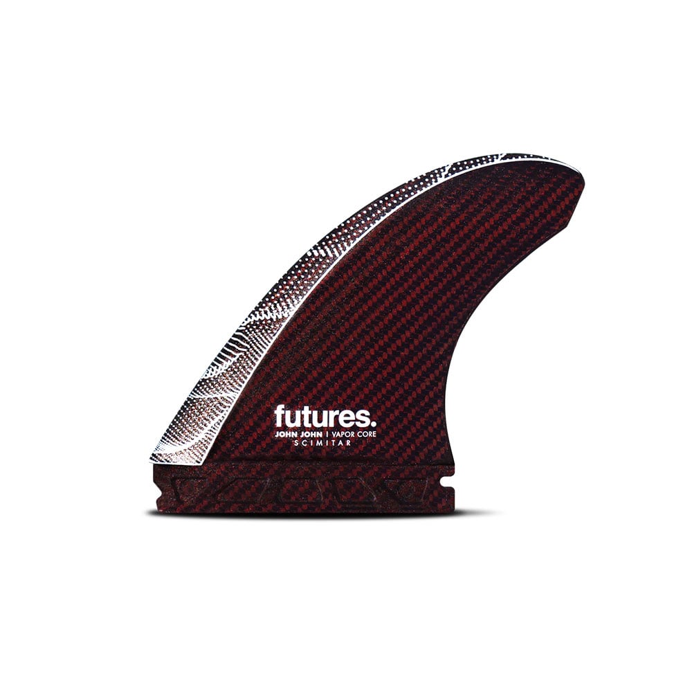 Futures John John Florence Scimitar Vapor Core Large Thruster Fins - Red