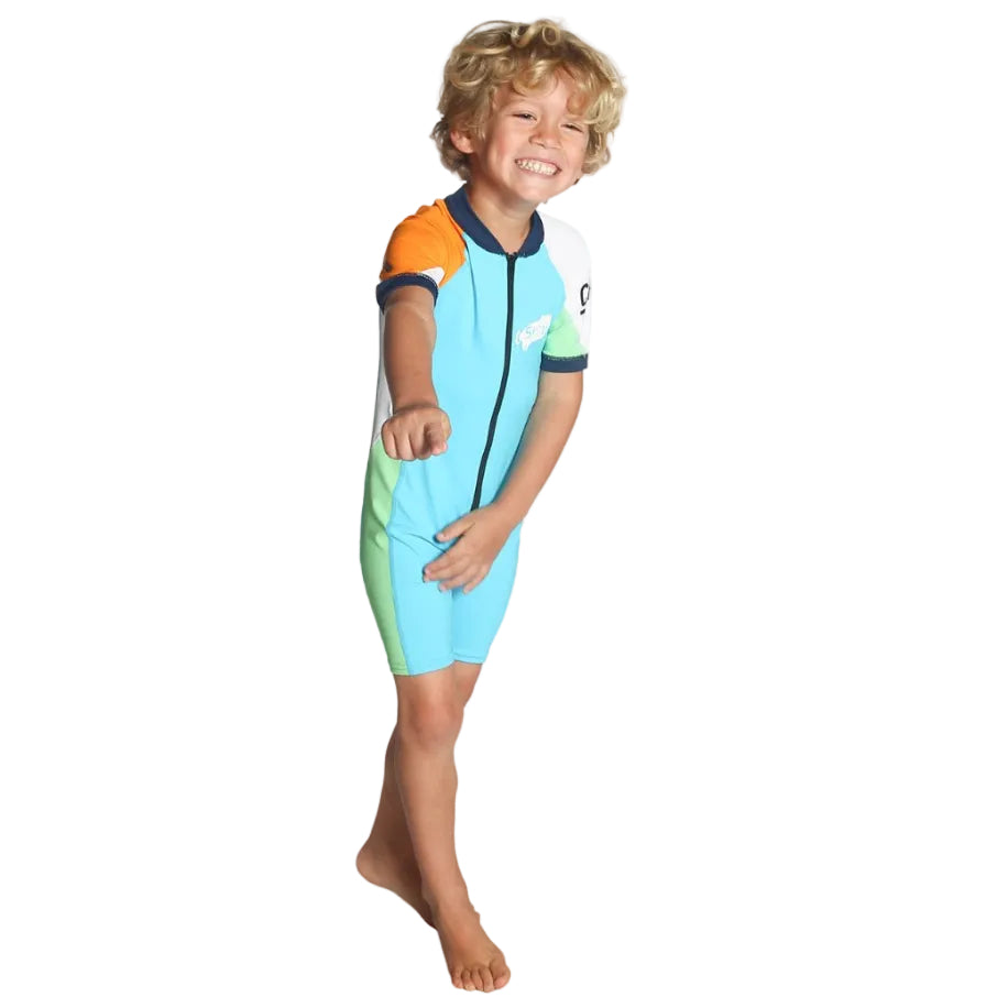 C Skins UV Kids Shorty Sunsuit - Turquoise