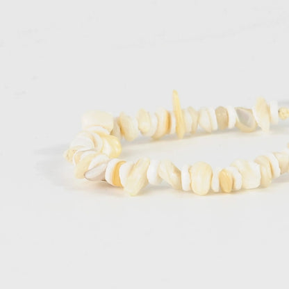 Pineapple Island Canggu Puka Shell Surfer Anklet - White