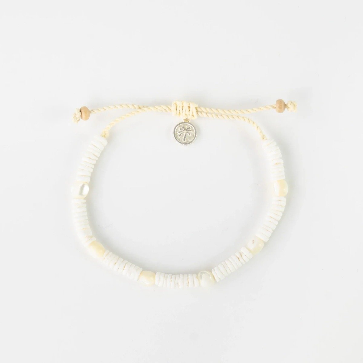 Pineapple Island Madasari Beach Mother of Pearl Shell Bracelet in White