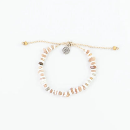 Pineapple Island Dunes Stone Bead Necklace in Natural