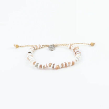 Pineapple Island Dunes Stone Bead Bracelet - Natural