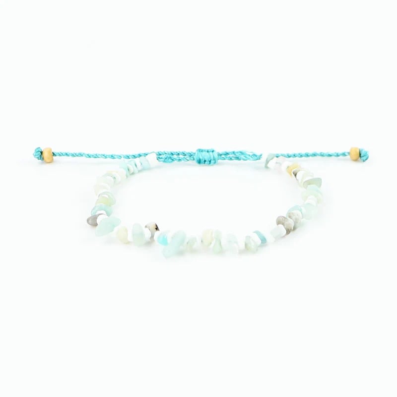 Pineapple Island Dunes Stone Bead Bracelet - Blue