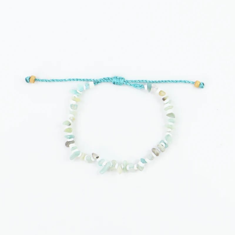 Pineapple Island Dunes Stone Bead Necklace in Blue
