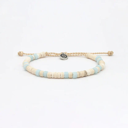 Pineapple Island Frosted Glass & Coconut Bead Anklet