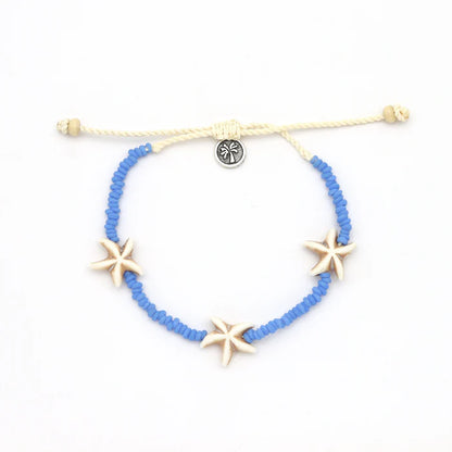 Pineapple Island Starfish Charm Bracelet in Blue