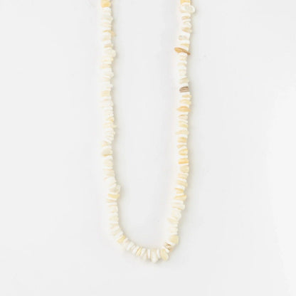 Pineapple Island Canggu Puka Shell Surfer Necklace in White