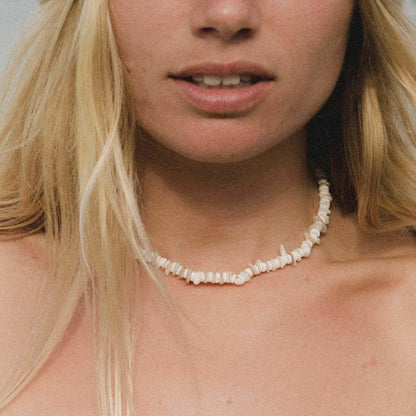 Pineapple Island Canggu Puka Shell Surfer Necklace - White
