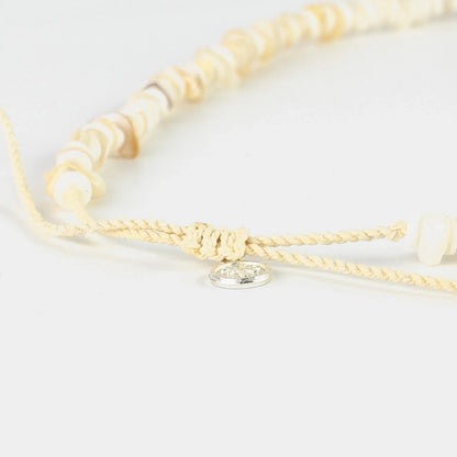 Pineapple Island Canggu Puka Shell Surfer Necklace - White