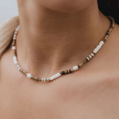 Pineapple Island Kauai Puka Shell & Pearl Necklace