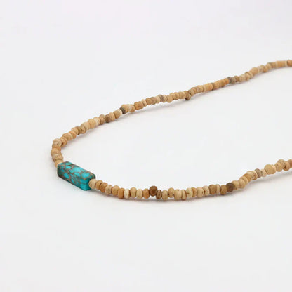 Pineapple Island Natural Coconut Bead Adjustable Necklace