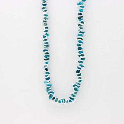 Pineapple Island Troca Shell Necklace in Blue / White