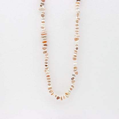 Pineapple Island Dunes Stone Bead Necklace in Pale Blue
