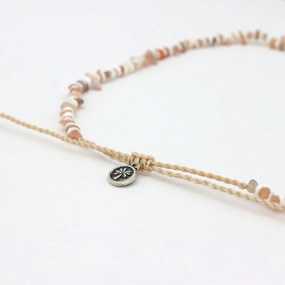 Pineapple Island Dunes Stone Bead Necklace - Natural