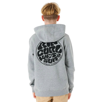 Rip Curl Wetsuit Icon Kids Hooded Fleece - Grey Marle