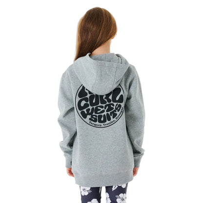 Rip Curl Wetsuit Icon Kids Hooded Fleece - Grey Marle