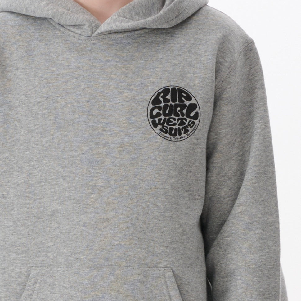 Rip Curl Wetsuit Icon Kids Hooded Fleece - Grey Marle