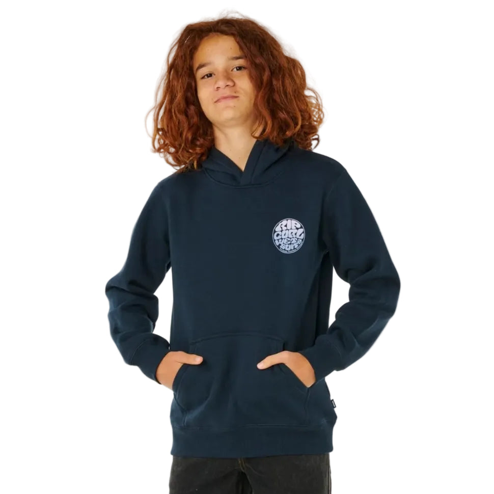 Rip Curl Wetsuit Icon Kids Hoodie in Navy/White