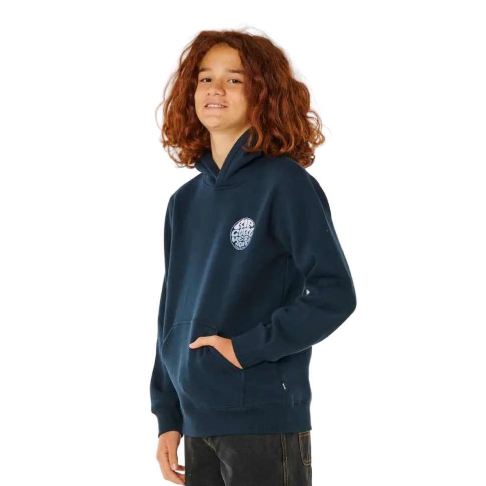 Rip Curl Wetsuit Icon Kids Hoodie - Navy/White