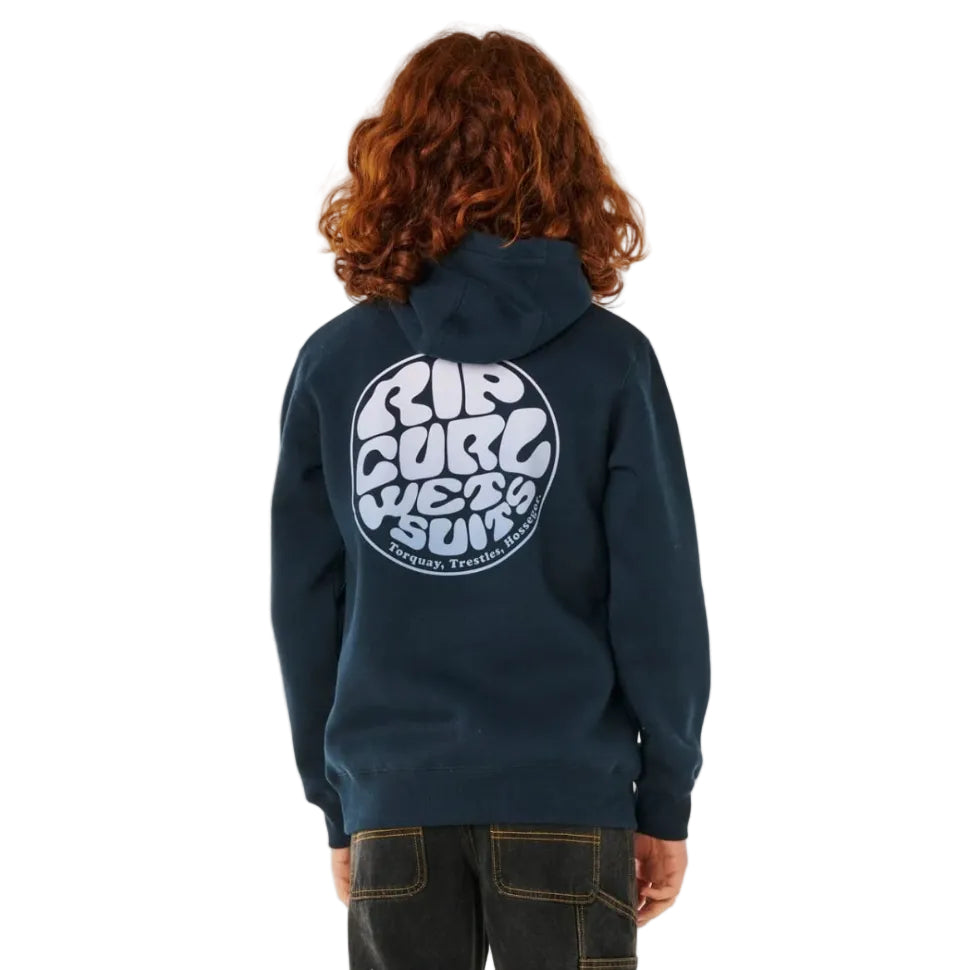 Rip Curl Wetsuit Icon Kids Hoodie - Navy/White