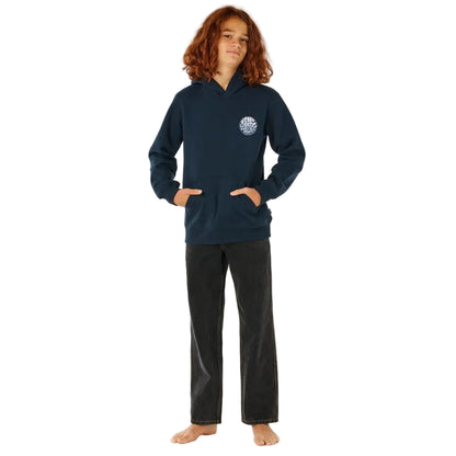 Rip Curl Wetsuit Icon Kids Hoodie - Navy/White