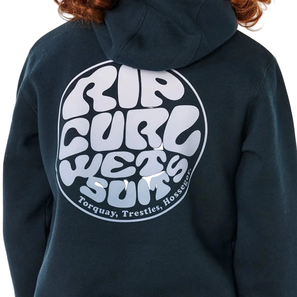 Rip Curl Wetsuit Icon Kids Hoodie - Navy/White