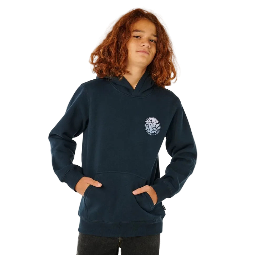 Rip Curl Wetsuit Icon Kids Hoodie - Navy/White