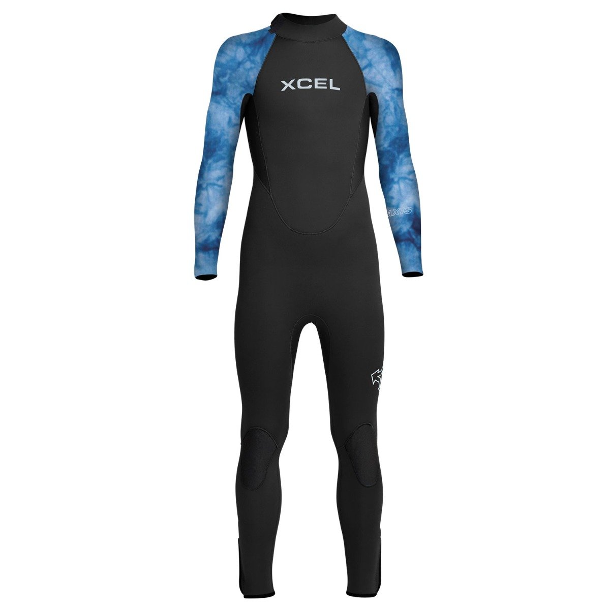 Xcel Axis 5/4mm Back Zip Youth Wetsuit - Black/Cotton Blue Tie Dye
