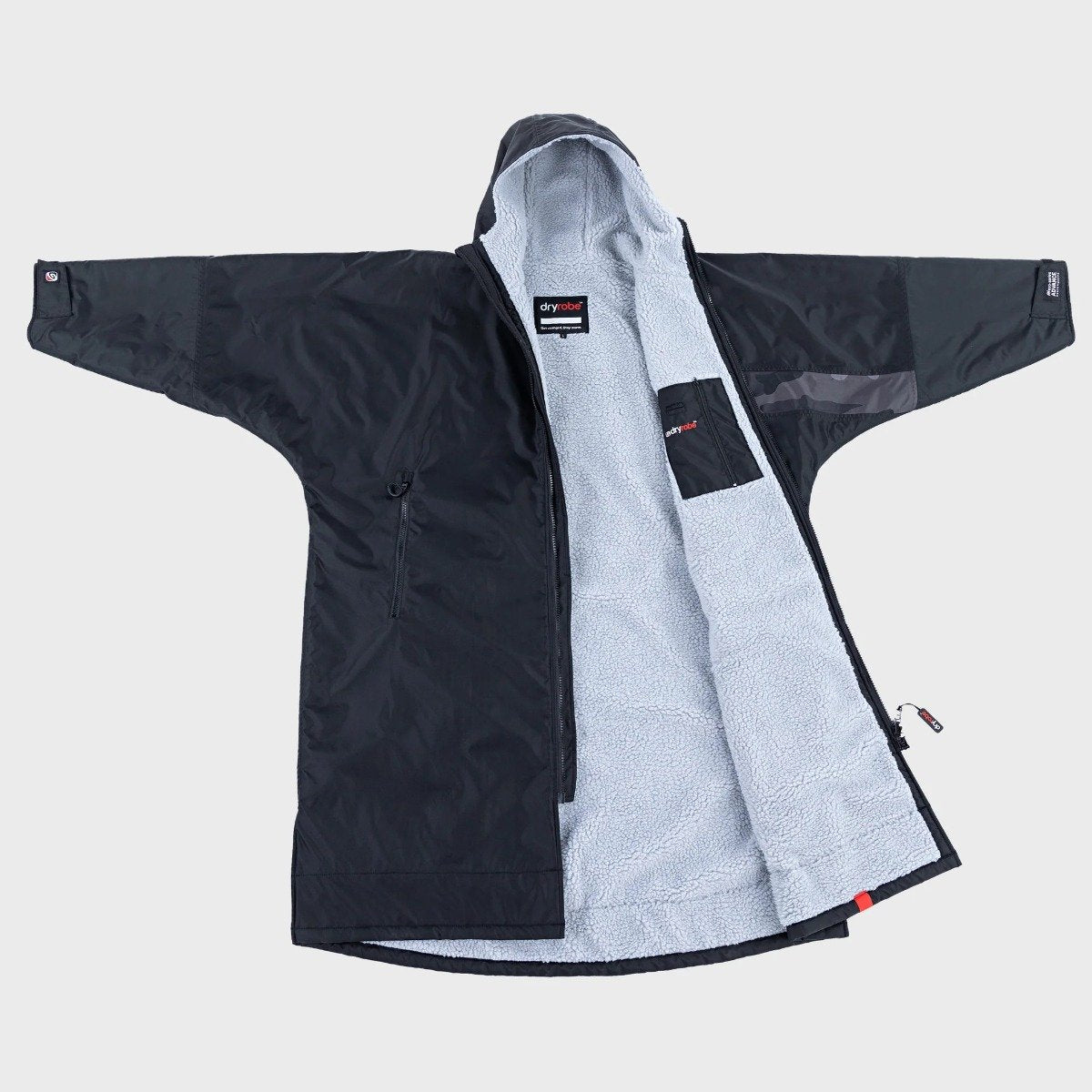 Dryrobe Advance Long Sleeve Remix Kids Changing Robe in Black/Grey/Camo