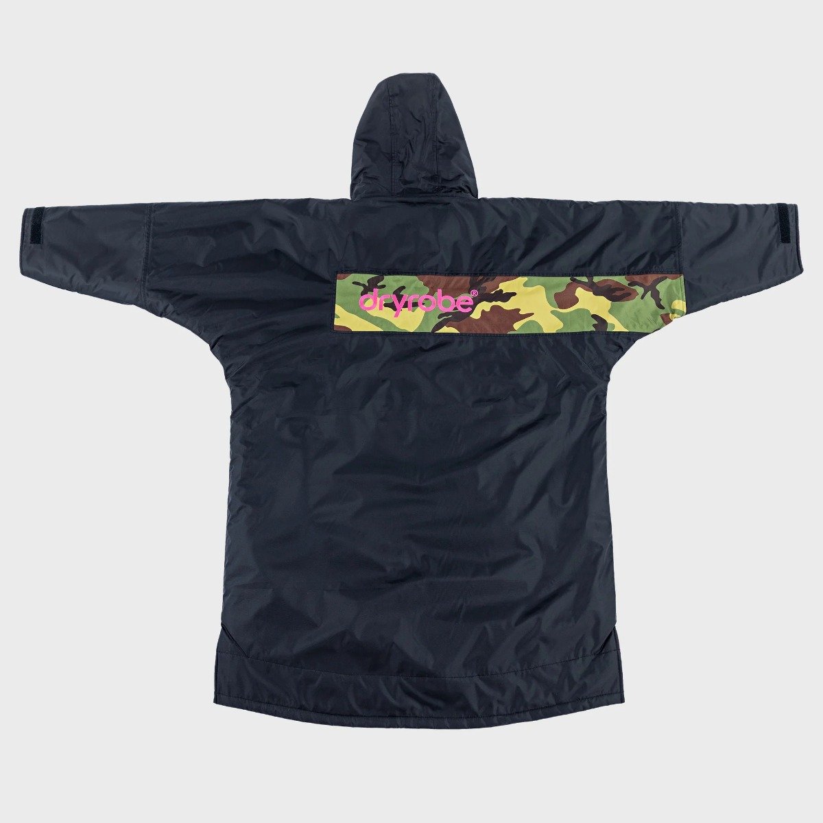 Dryrobe Advance Long Sleeve Remix Kids Changing Robe - Black/Pink/Camo