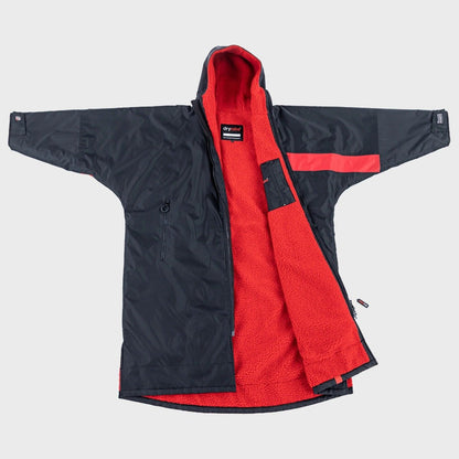 Dryrobe Advance Long Sleeve Remix Kids Changing Robe in Black/Red