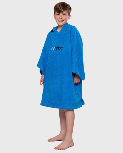 Dryrobe Kids Organic Cotton Towel Robe - Cobalt Blue - Age 5-9