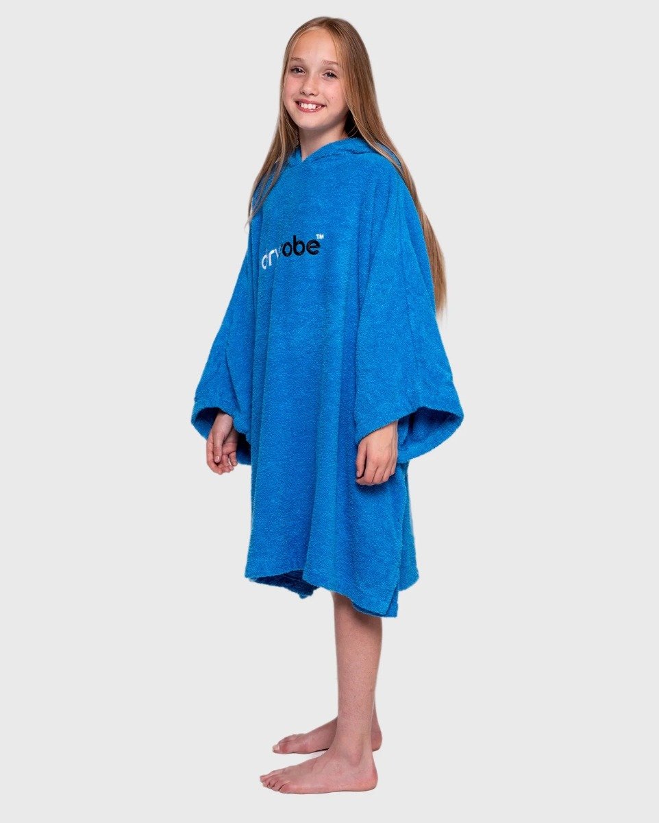 Dryrobe Kids Organic Cotton Towel Robe in Cobalt Blue - Age 5-9