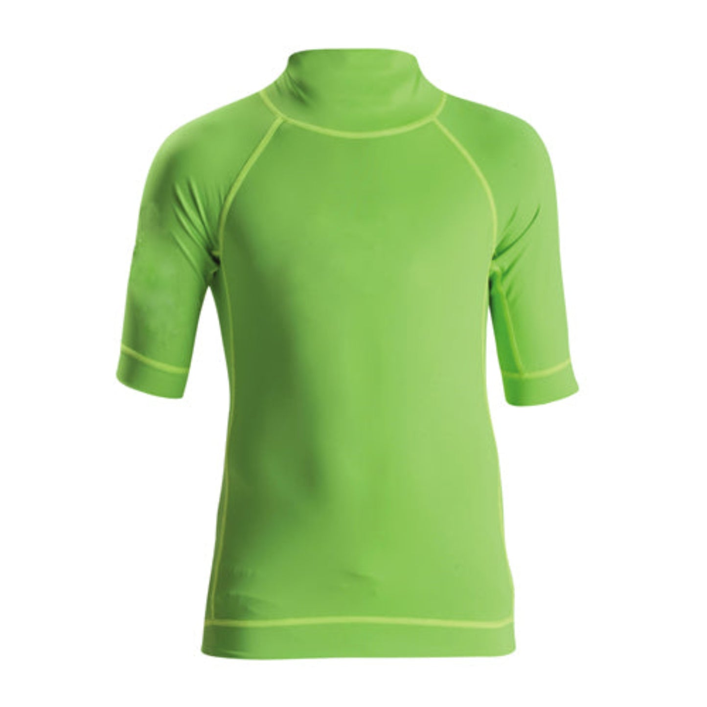 C-Skins UV Junior Short Sleeve Blank Rash Vest - Flo Green