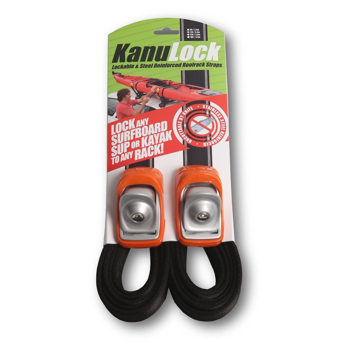 Kanulock 3.3m/11'0 Lockable Tie Downs