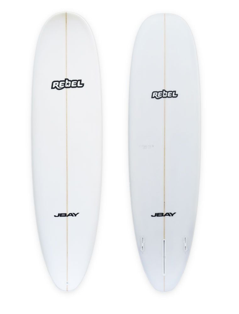 Rebel Lil Log Surfboard - White - Full View