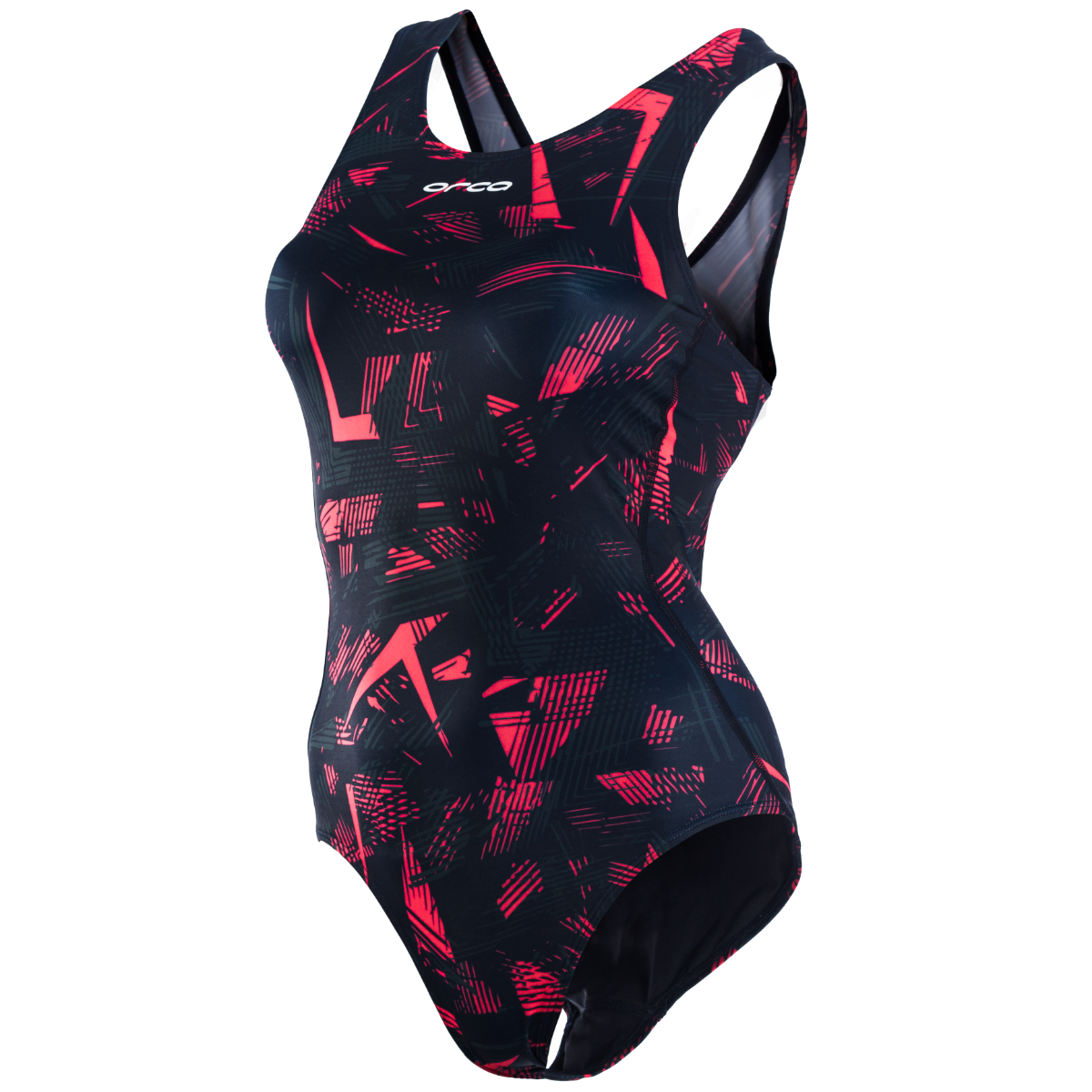 Orca Women's One Piece Swim Costume 2021 - Black/Pink - Front