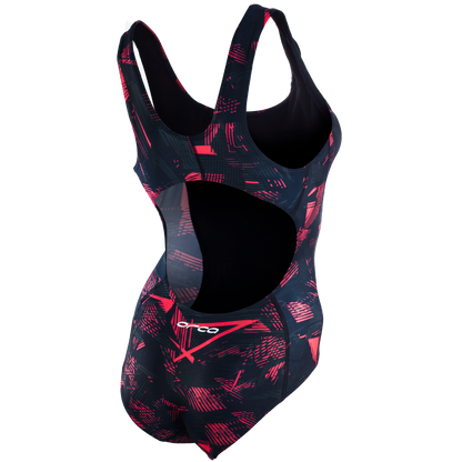 Orca Women's One Piece Swim Costume 2021 - Black/Pink - Back
