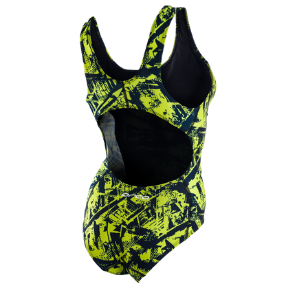 Orca Women's One Piece Swim Costume 2021 - Lime - Back