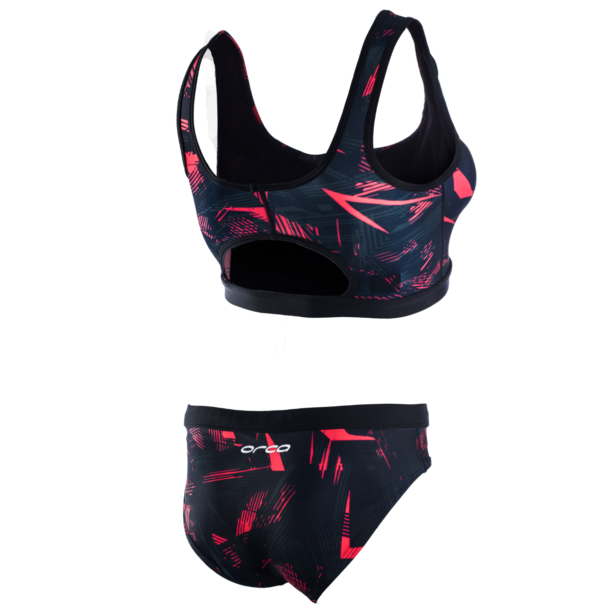 Orca Women's Bikini Swim Costume 2021 - Black/ Red - Back