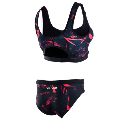 Orca Women's Bikini Swim Costume 2021 - Black/ Red - Back