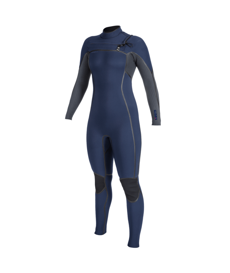 O'Neill Womens Hyperfreak Fire 3/2mm Chest Zip Summer Wetsuit in Navy/Shade