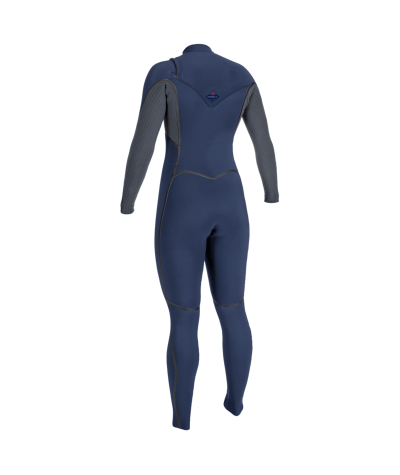O'Neill Women's Hyperfreak Fire 3/2mm Chest Zip Wetsuit - Navy/Shade