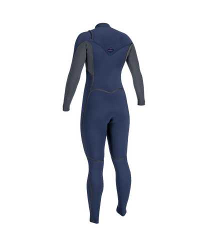 O'Neill Women's Hyperfreak Fire 3/2mm Chest Zip Wetsuit - Navy/Shade